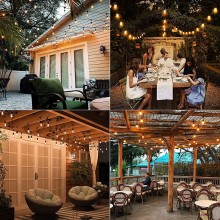 Ghirlanda Luminoasa Decorativa SIKS Cu Becuri De Interior/Exterior/Gradina, cu Alimentare la Priza, Pendule LED, 10 Metri, Lu...