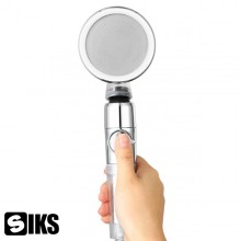 Para Cap de Dus SIKS cu Elice SILVER si Jet Turbo Tip Vortex Cu Presiune Foarte Puternica, Filtru Apa, Cap Rotativ 360° si Bu...