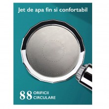 Para Cap de Dus SIKS cu Elice SILVER si Jet Turbo Tip Vortex Cu Presiune Foarte Puternica, Filtru Apa, Cap Rotativ 360° si Bu... Para Cap de Dus SIKS cu Elice SILVER si Jet Turbo Tip Vortex Cu Presiune Foarte Puternica, Filtru Apa, Cap Rotativ 360° si Bu...