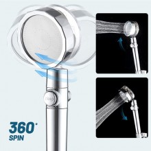 Para Cap de Dus SIKS cu Elice SILVER si Jet Turbo Tip Vortex Cu Presiune Foarte Puternica, Filtru Apa, Cap Rotativ 360° si Bu... Para Cap de Dus SIKS cu Elice SILVER si Jet Turbo Tip Vortex Cu Presiune Foarte Puternica, Filtru Apa, Cap Rotativ 360° si Bu...