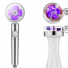 Para Cap de Dus SIKS cu Elice MOV si Jet Turbo Tip Vortex Cu Presiune Foarte Puternica, Filtru Apa, Cap Rotativ 360° si Buton...