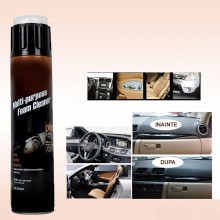 Spuma Auto SIKS Pentru Curatat Tapiterie, Bord, Caroserie, Exterior, Multi - Purpose Foam Cleaner, 650 ml, Perie