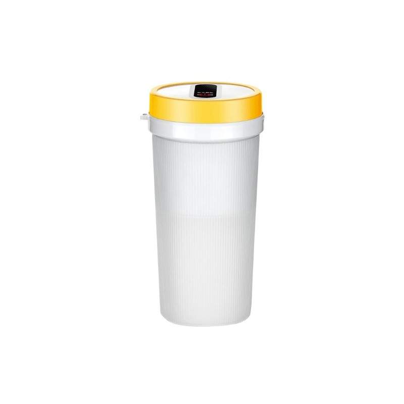 Mini Blender Portabil, Compact SIKS, Electric, Incarcare USB, 4 Lame, Capacitate 300 ml, Galben / Alb