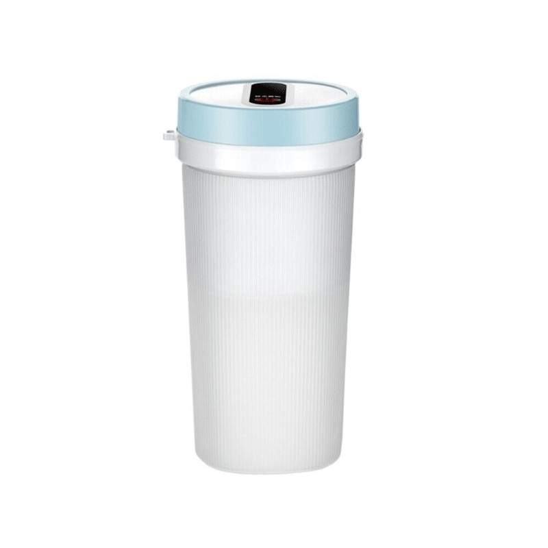 Mini Blender Portabil, Compact SIKS, Electric, Incarcare USB, 4 Lame, Capacitate 300 ml, Albastru / Alb