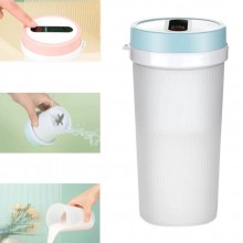 Mini Blender Portabil, Compact SIKS, Electric, Incarcare USB, 4 Lame, Capacitate 300 ml, Albastru / Alb