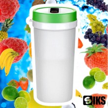 Mini Blender Portabil, Compact SIKS, Electric, Incarcare USB, 4 Lame, Capacitate 300 ml, Verde / Alb