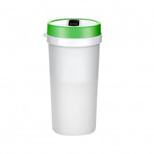Mini Blender Portabil, Compact SIKS, Electric, Incarcare USB, 4 Lame, Capacitate 300 ml, Verde / Alb