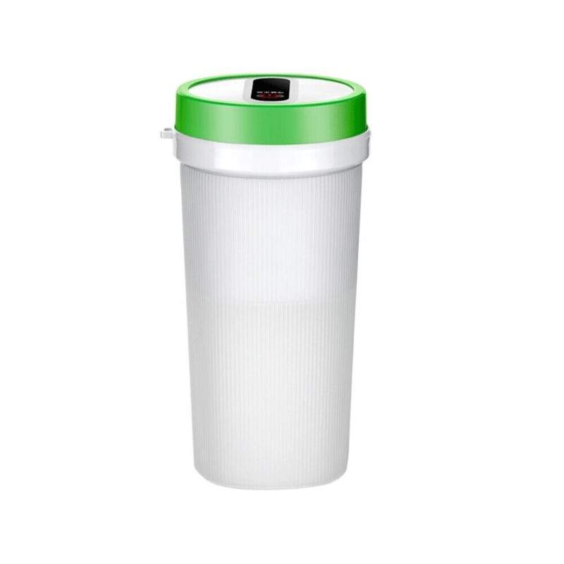 Mini Blender Portabil, Compact SIKS, Electric, Incarcare USB, 4 Lame, Capacitate 300 ml, Verde / Alb
