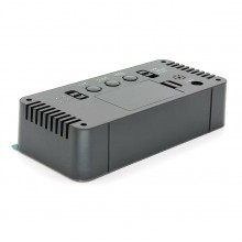 Ceas Digital Negru de Masa SIKS cu Efect de Oglinda, Alarma si Termometru, cu LED Alb