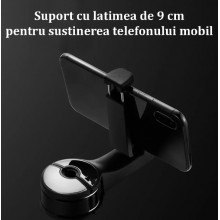 Suport Auto SIKS pentru Telefon, Prindere pe Tetiera, Utilizare Multipla, Reglabil, Negru