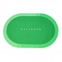 Covor de Baie Antiderapant SIKS, Model „Bathroom”, Oval, 90 x 60 cm, Verde