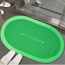 Covor de Baie Antiderapant SIKS, Model „Bathroom”, Oval, 90 x 60 cm, Verde