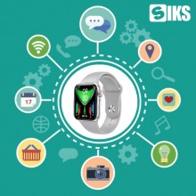 Ceas Smartwatch SIKS Seria 7 Compatibil Android Si IOS, Notificari Apeluri, Mesaje, Baterie 280 mAh, Curea Silicon, Bluetooth...