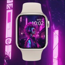 Ceas Smartwatch SIKS Seria 7 Compatibil Android Si IOS, Notificari Apeluri, Mesaje, Baterie 280 mAh, Curea Silicon, Bluetooth...