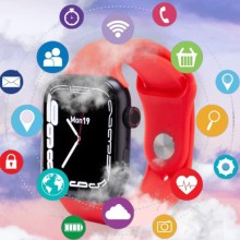 Ceas Smartwatch SIKS Seria 7 Compatibil Android Si IOS, Notificari Apeluri, Mesaje, Baterie 280 mAh, Curea Silicon, Bluetooth...