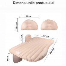 Saltea Auto Gonflabila SIKS Pentru Bancheta, Potrivita Pentru Calatorii, Bej Saltea Auto Gonflabila SIKS Pentru Bancheta, Potrivita Pentru Calatorii, Bej