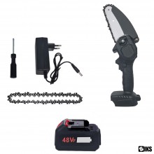 Mini Ferastrau SIKS cu Acumulator Pentru Prelucrarea Lemnului, Acumulator 48W, Negru, 6 inch