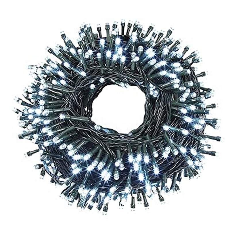 Instalatie De Craciun Liniara SIKS, 100 m, 1000 LED -uri, Cu 8 Jocuri de Lumini, Pentru Exterior/Interior, Fir Verde Inchis, ... Instalatie De Craciun Liniara SIKS, 100 m, 1000 LED -uri, Cu 8 Jocuri de Lumini, Pentru Exterior/Interior, Fir Verde Inchis, ...
