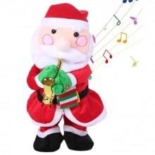 Jucarie Interactiva EDAR Mos Craciun Muzical Cu Saxofon, Canta, Danseaza, Imita, Educativ, Joc De Lumini, 30 cm, Cu Baterii