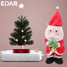 Jucarie Interactiva EDAR Mos Craciun Muzical Cu Saxofon, Canta, Danseaza, Imita, Educativ, Joc De Lumini, 30 cm, Cu Baterii
