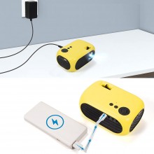 Mini Video Proiector SIKS, Super HD 1080P, Portabil, LED, Full Color, 1200 Lumeni, Interfata HDMI si USB, Cu Telecomanda, Hom...
