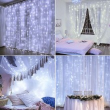 Instalatie De Craciun SIKS, 3 M X 3 M, Model Plasa USB, 8 Moduri, 300 Leduri, Rezistenta La Apa, Luminozitate Reglabila, Cu T...
