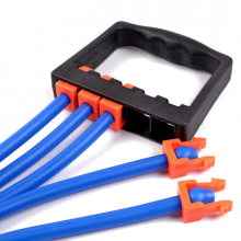 Extensor cu 5 Corzi SIKS, pentru sala, Antrenamente, Cauciuc, Albastru