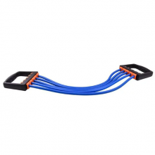 Extensor cu 5 Corzi SIKS, pentru sala, Antrenamente, Cauciuc, Albastru
