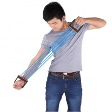 Extensor cu 5 Corzi SIKS, pentru sala, Antrenamente, Cauciuc, Albastru