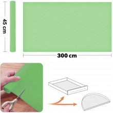 Folie SIKS Pentru Protectie Sertare, Rafturi, Etajere, Material Impermeabil, 45 x 300 cm, Verde