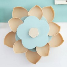 Cutie SIKS Pentru Servire Bomboane, Fructe Uscate, Alune, Gustari Sau Bijuterii, In Forma De Floare, Cu Compartiment Rotativ,...