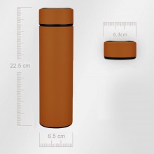 Termos Inteligent SIKS cu Termometru, 500 ml, Maro