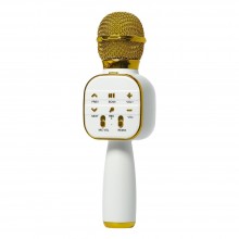 Microfon Karaoke Wireless SIKS, Portabil, Boxa Integrata, Card Micro SD, USB, Radio FM, Inregistrare, Multifunctional, Alb - ...