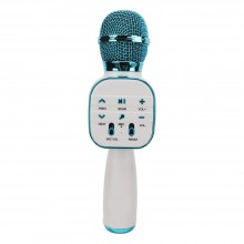 Microfon Karaoke Wireless SIKS, Portabil, Boxa Integrata, Card Micro SD, USB, Radio FM, Inregistrare, Multifunctional, Alb - ...
