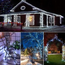Instalatie De Craciun LED EDAR, Liniara Interior/Exterior, Rola 100m, 8 Jocuri De Lumini, Alb Rece