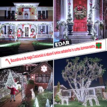 Instalatie De Craciun LED EDAR, Liniara Interior/Exterior, Rola 80m, 8 Jocuri De Lumini, Alb Rece