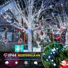 Instalatie De Craciun LED EDAR, Liniara Interior/Exterior, Rola 80m, 8 Jocuri De Lumini, Alb Rece
