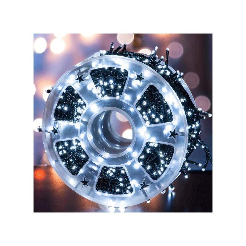 Instalatie De Craciun LED EDAR, Liniara Interior/Exterior, Rola 80m, 8 Jocuri De Lumini, Alb Rece