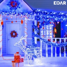 Instalatie De Craciun LED EDAR, Liniara Interior/Exterior, Rola 100m, 8 Jocuri De Lumini, Albastru