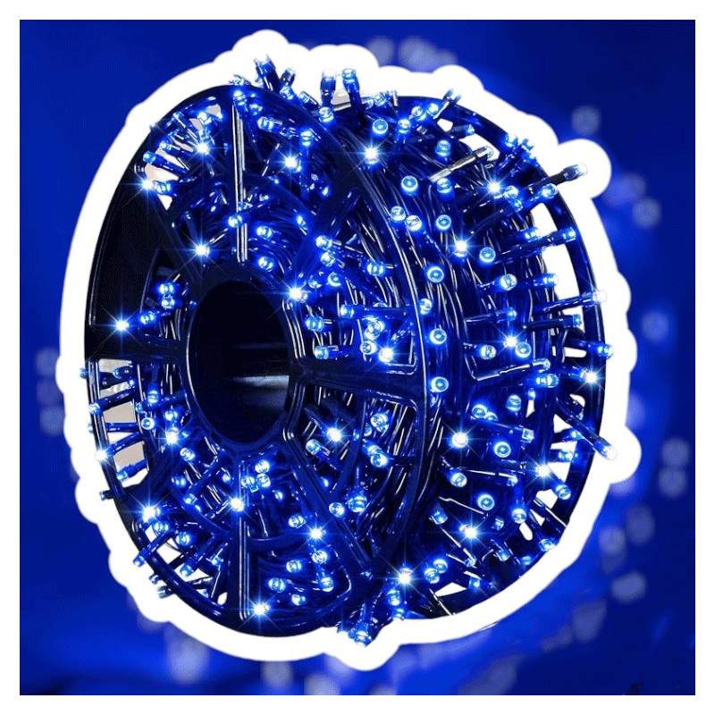 Instalatie De Craciun LED EDAR, Liniara Interior/Exterior, Rola 100m, 8 Jocuri De Lumini, Albastru