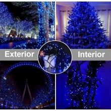 Instalatie De Craciun LED EDAR, Liniara Interior/Exterior, Rola 50m, 8 Jocuri De Lumini, Albastru