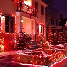 Instalatie De Craciun LED EDAR, Liniara Interior/Exterior, Rola 100m, 8 Jocuri De Lumini, Rosu