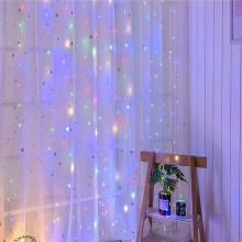 Plasa cu Lumini EDAR Tip Instalatie de Craciun, Lungime 3 m, Multicolora, Alimentare USB, 8 Moduri de Iluminare, Control Prin...
