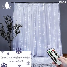 Instalatie De Craciun EDAR, Model Plasa USB, 8 Moduri, Perdea Alb Rece, Rezistenta La Apa, Luminozitate Reglabila, Control pr... Instalatie De Craciun EDAR, Model Plasa USB, 8 Moduri, Perdea Alb Rece, Rezistenta La Apa, Luminozitate Reglabila, Control pr...