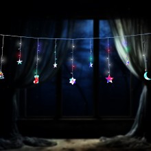 Instalatie Craciun SIKS, Perdea “Merry Christmas”, 5 Ornamente de Craciun + 5 Stelute, 3 M, Interconectabila, Multicolora Instalatie Craciun SIKS, Perdea “Merry Christmas”, 5 Ornamente de Craciun + 5 Stelute, 3 M, Interconectabila, Multicolora