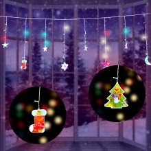 Instalatie Craciun SIKS, Perdea “Merry Christmas”, 5 Ornamente de Craciun + 5 Stelute, 3 M, Interconectabila, Multicolora Instalatie Craciun SIKS, Perdea “Merry Christmas”, 5 Ornamente de Craciun + 5 Stelute, 3 M, Interconectabila, Multicolora