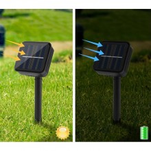 Instalatie De Craciun SIKS Cu Panou Solar, Tip Globuri, Liniara 5 M, Multicolor, Incarcare Solara