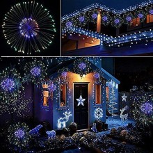 Instalatie De Craciun SIKS Tip 5 Focuri De Artificii Decorative, Interconectabila, 500 LED-uri, 8 Moduri De Iluminare, Lungim...