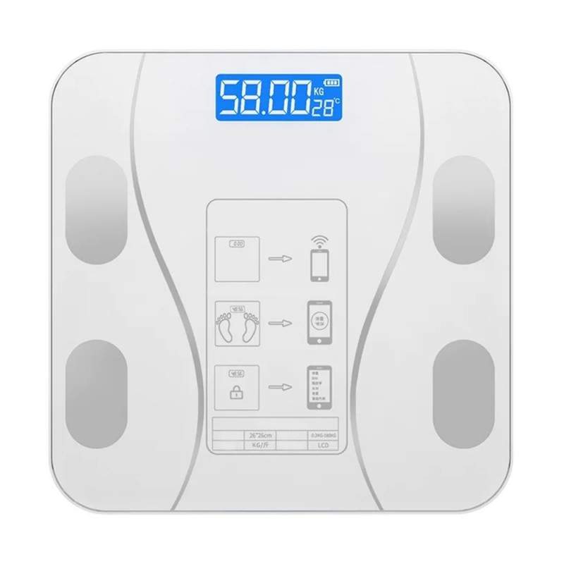 Cantar Electronic SIKS Cu Aplicatie Smart, Ecran Digital Iluminat, Termometru, Suporta Maxim 180 Kg, Gri Cantar Electronic SIKS Cu Aplicatie Smart, Ecran Digital Iluminat, Termometru, Suporta Maxim 180 Kg, Gri