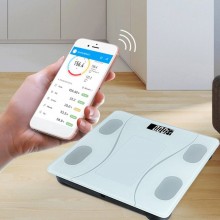 Cantar Electronic SIKS Cu Aplicatie Smart, Ecran Digital Iluminat, Termometru, Suporta Maxim 180 Kg, Gri Cantar Electronic SIKS Cu Aplicatie Smart, Ecran Digital Iluminat, Termometru, Suporta Maxim 180 Kg, Gri